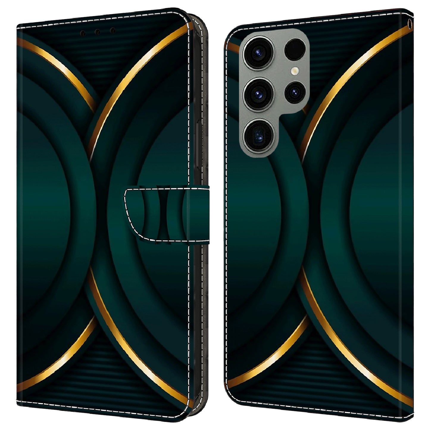 For Samsung Galaxy S23 Ultra 3D Pattern Phone Case PU Leather Wallet Stand Cover