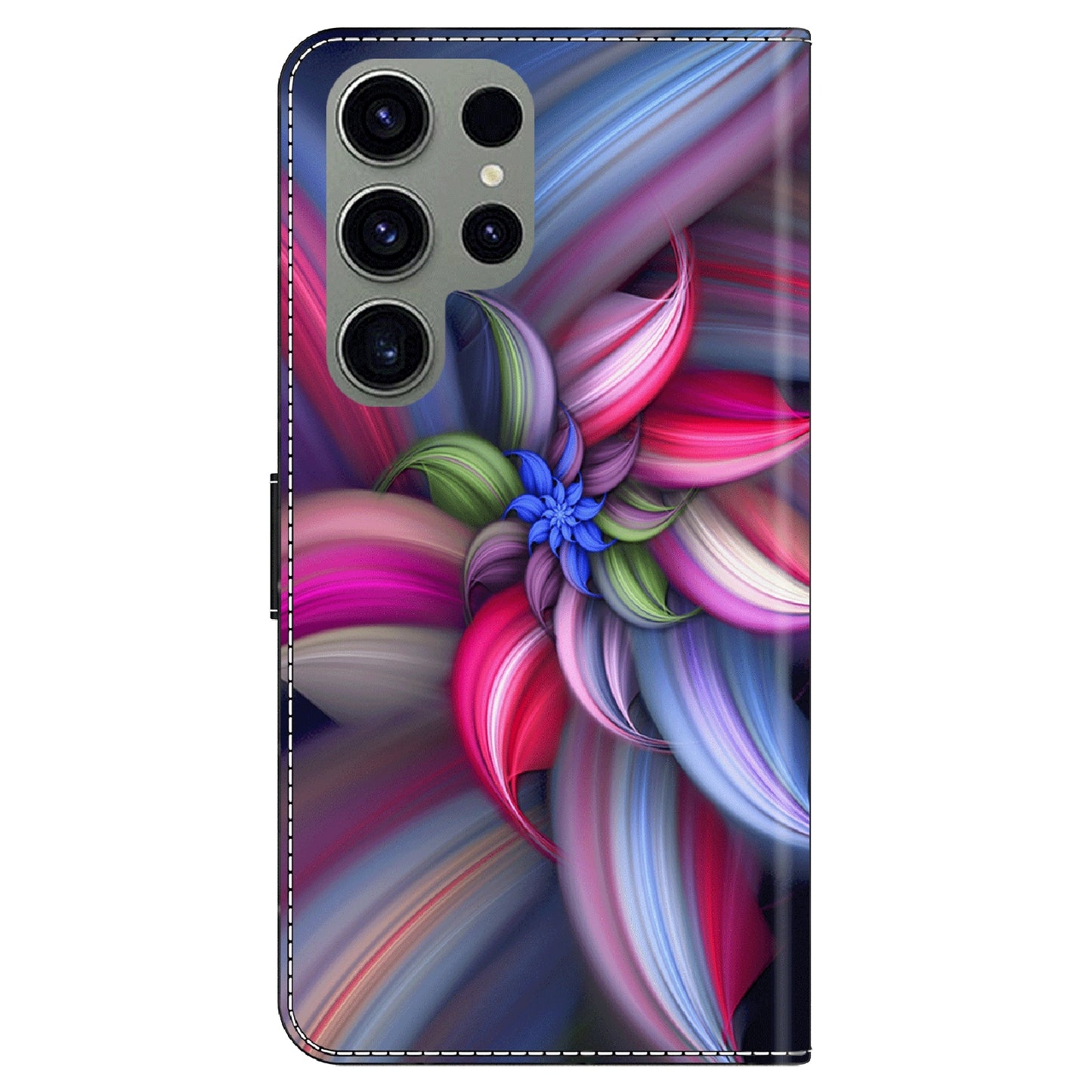 For Samsung Galaxy S23 Ultra 3D Pattern Phone Case PU Leather Wallet Stand Cover