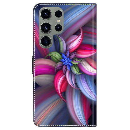 For Samsung Galaxy S23 Ultra 3D Pattern Phone Case PU Leather Wallet Stand Cover