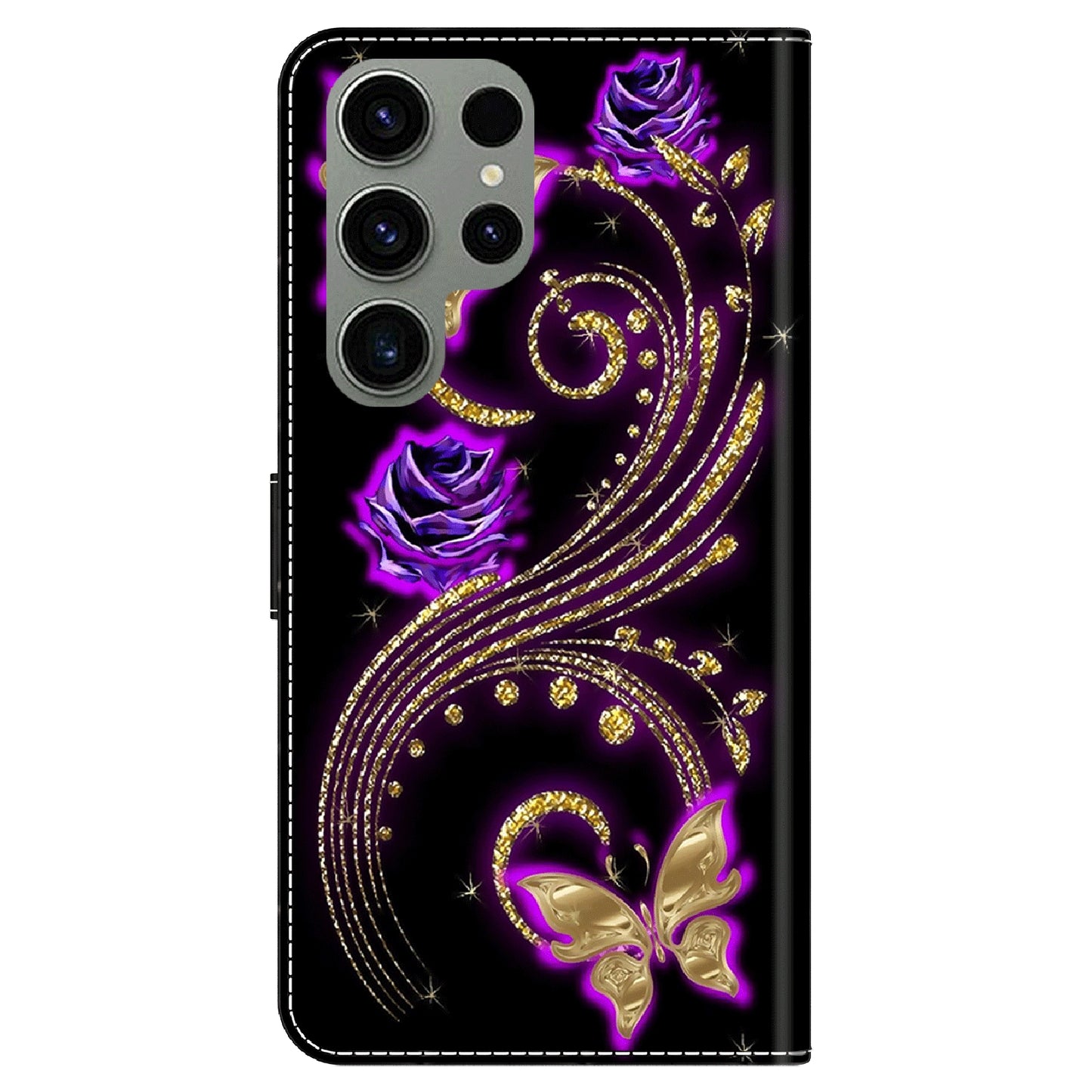 For Samsung Galaxy S23 Ultra 3D Pattern Phone Case PU Leather Wallet Stand Cover