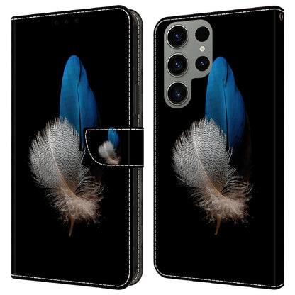 For Samsung Galaxy S23 Ultra 3D Pattern Phone Case PU Leather Wallet Stand Cover