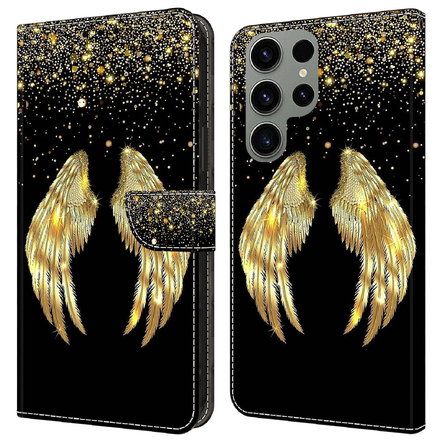 For Samsung Galaxy S23 Ultra 3D Pattern Phone Case PU Leather Wallet Stand Cover