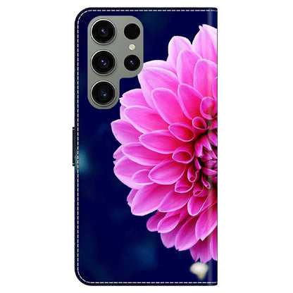 For Samsung Galaxy S23 Ultra 3D Pattern Phone Case PU Leather Wallet Stand Cover