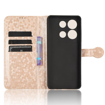 For Infinix Note 30 5G Leather Wallet Phone Case Dot Imprinted Shockproof Stand Cover