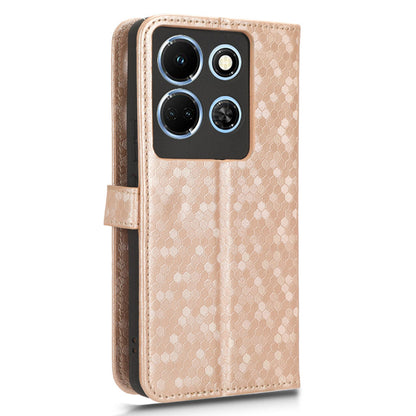 For Infinix Note 30 5G Leather Wallet Phone Case Dot Imprinted Shockproof Stand Cover