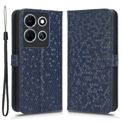 For Infinix Note 30 5G Leather Wallet Phone Case Dot Imprinted Shockproof Stand Cover