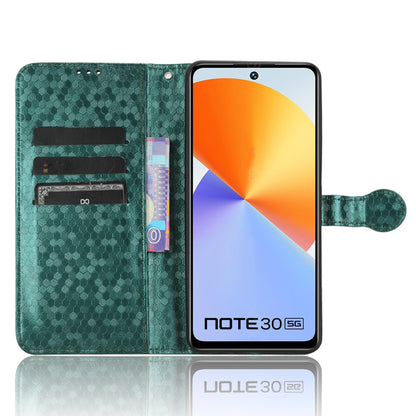 For Infinix Note 30 5G Leather Wallet Phone Case Dot Imprinted Shockproof Stand Cover