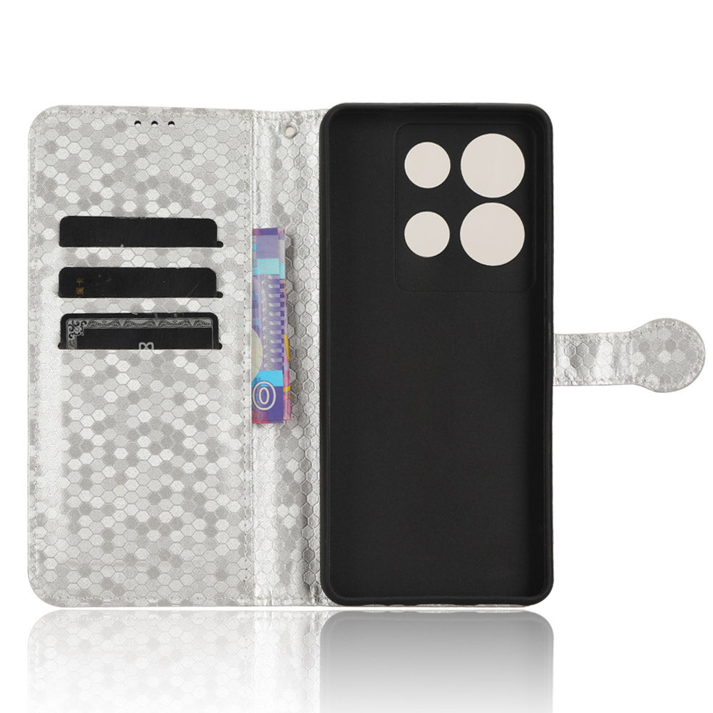 For Infinix Note 30 5G Leather Wallet Phone Case Dot Imprinted Shockproof Stand Cover