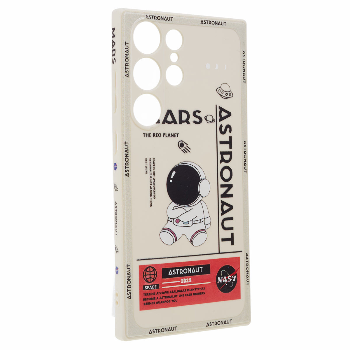 For Samsung Galaxy S23 Ultra Cartoon Astronaut Pattern Soft TPU Case Precise Cutout Phone Cover