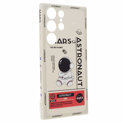 For Samsung Galaxy S23 Ultra Cartoon Astronaut Pattern Soft TPU Case Precise Cutout Phone Cover