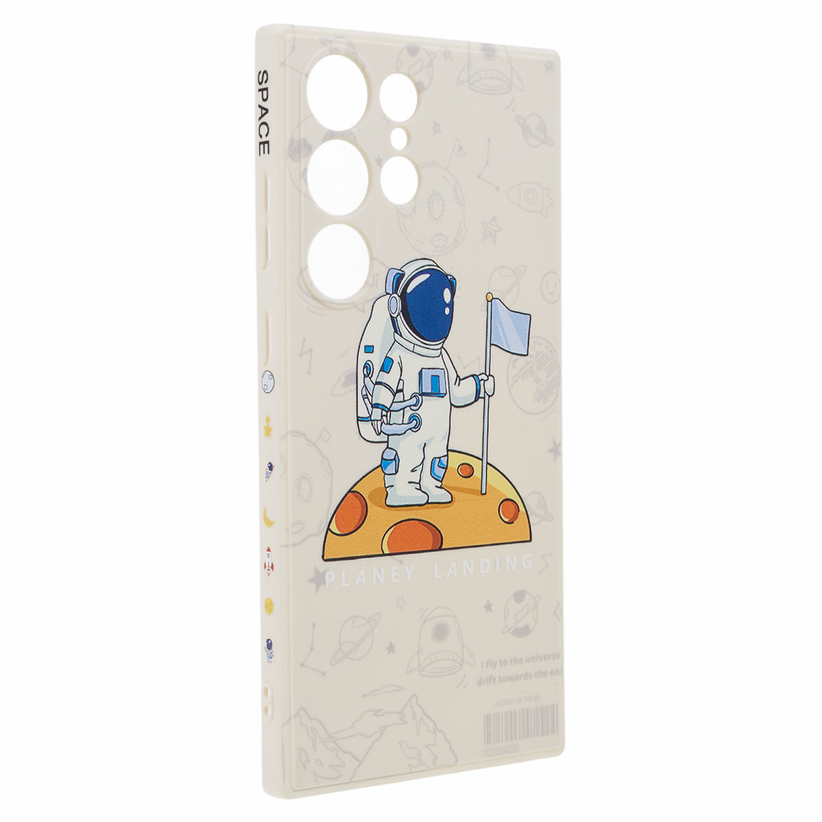 For Samsung Galaxy S23 Ultra Cartoon Astronaut Pattern Soft TPU Case Precise Cutout Phone Cover