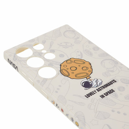 For Samsung Galaxy S23 Ultra Cartoon Astronaut Pattern Soft TPU Case Precise Cutout Phone Cover
