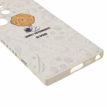 For Samsung Galaxy S23 Ultra Cartoon Astronaut Pattern Soft TPU Case Precise Cutout Phone Cover