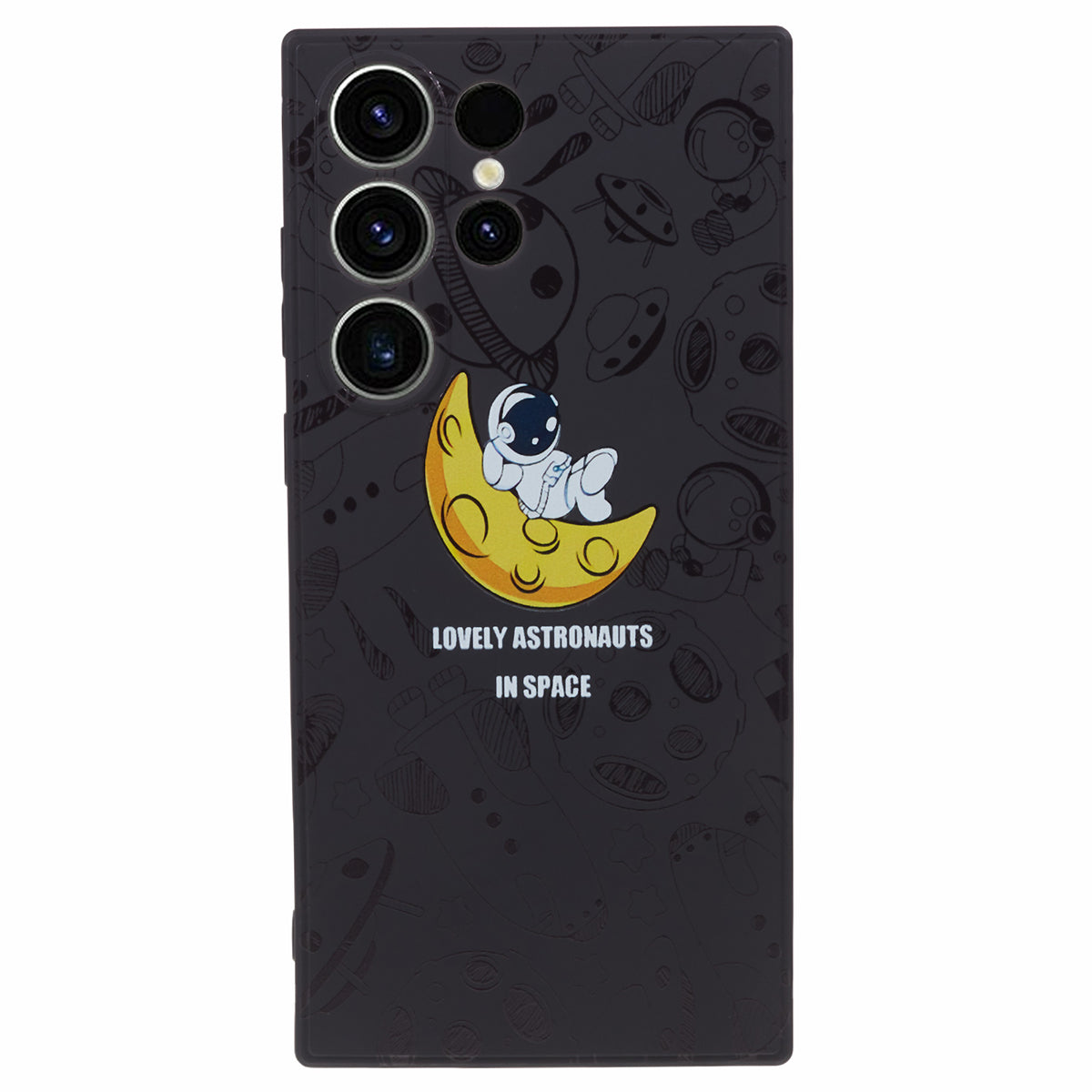 For Samsung Galaxy S23 Ultra Cartoon Astronaut Pattern Soft TPU Case Precise Cutout Phone Cover