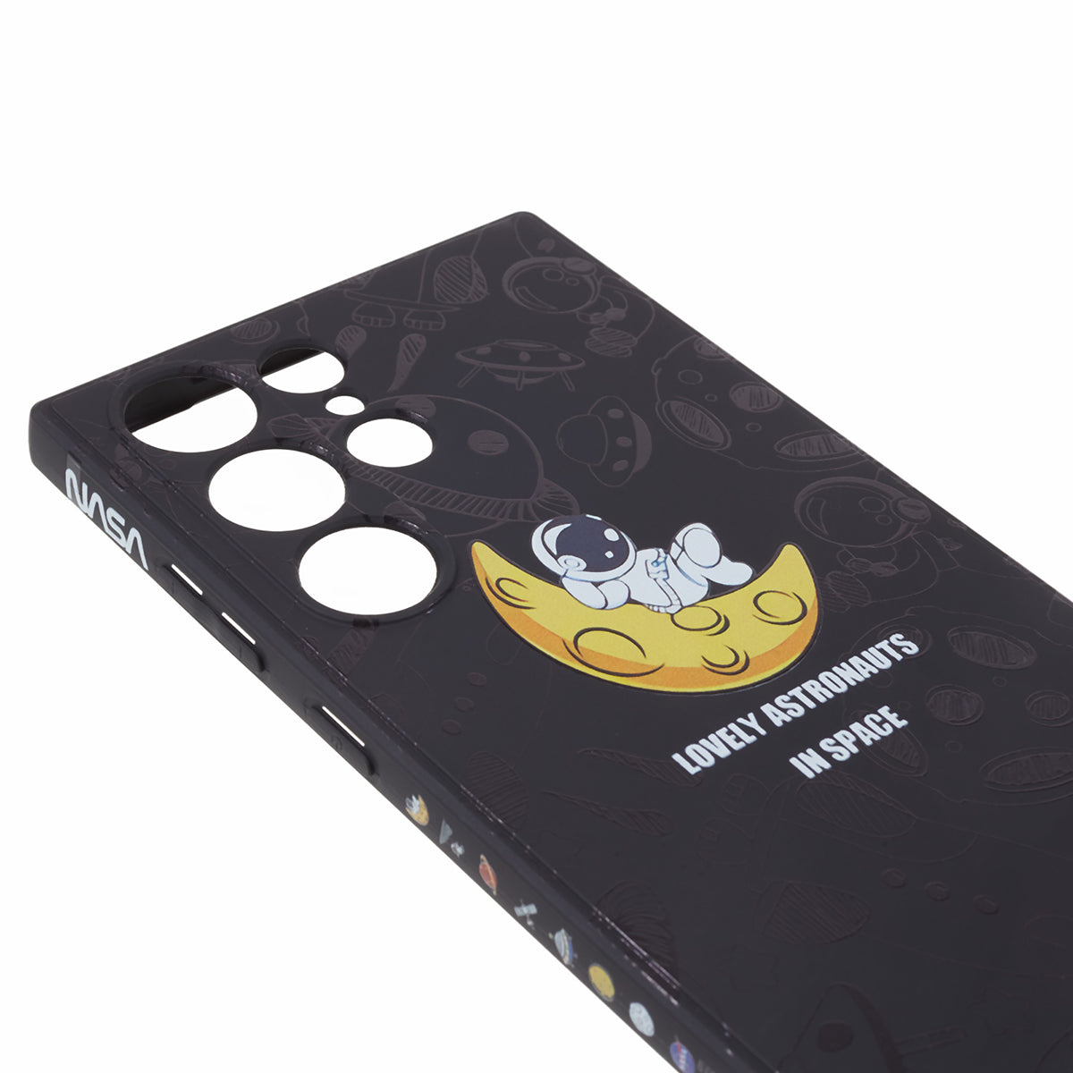 For Samsung Galaxy S23 Ultra Cartoon Astronaut Pattern Soft TPU Case Precise Cutout Phone Cover