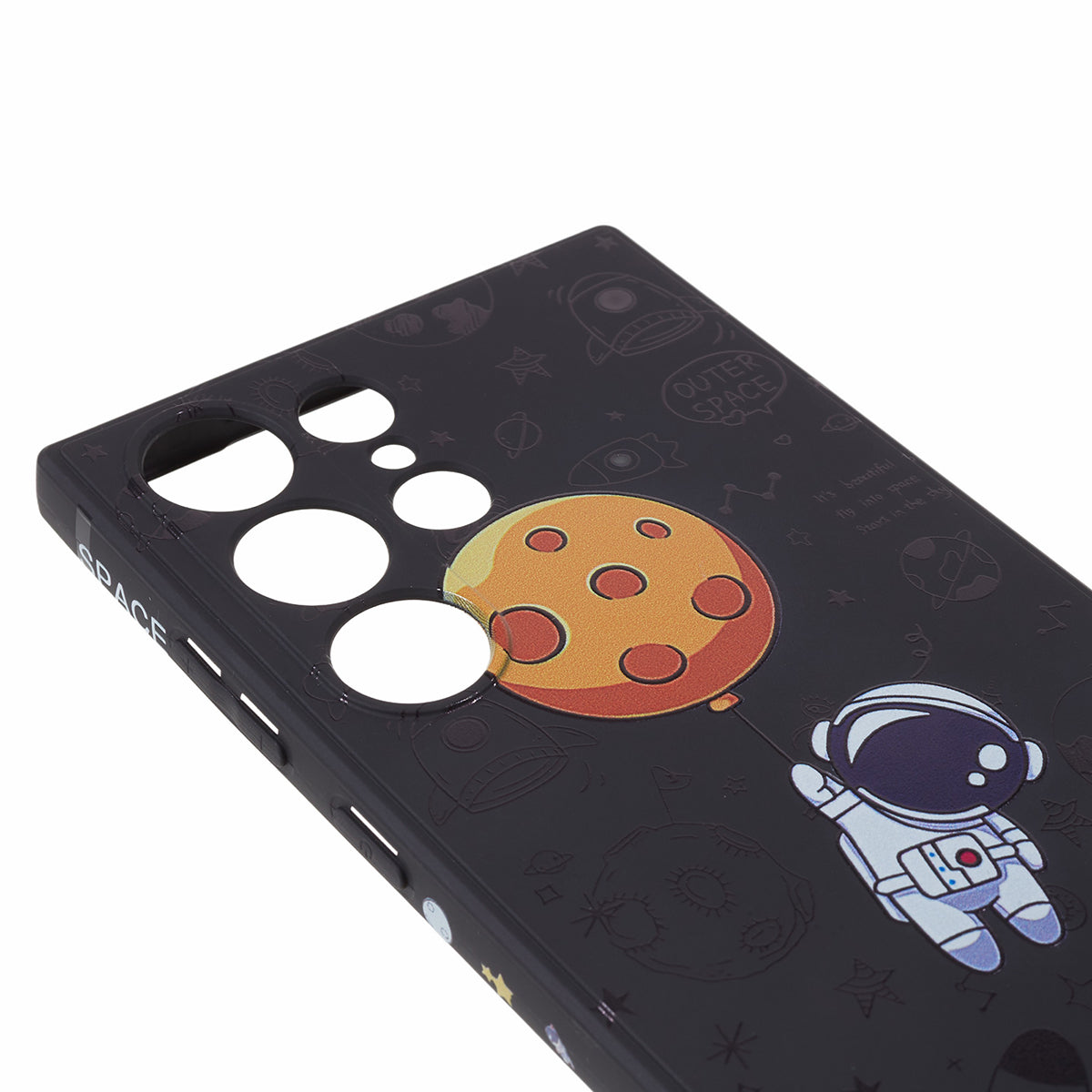 For Samsung Galaxy S23 Ultra Cartoon Astronaut Pattern Soft TPU Case Precise Cutout Phone Cover