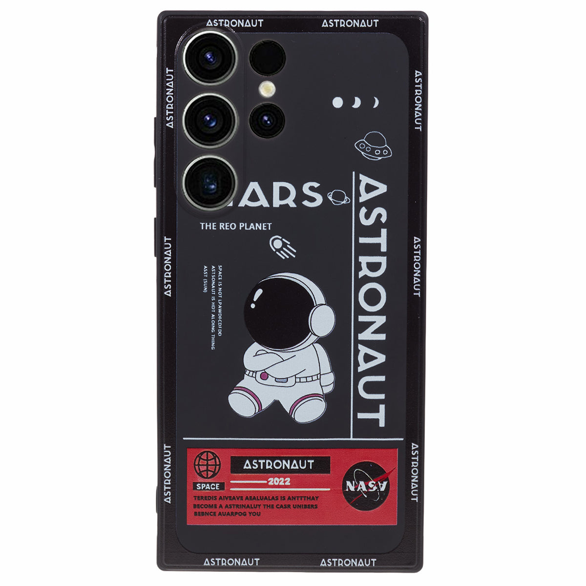 For Samsung Galaxy S23 Ultra Cartoon Astronaut Pattern Soft TPU Case Precise Cutout Phone Cover