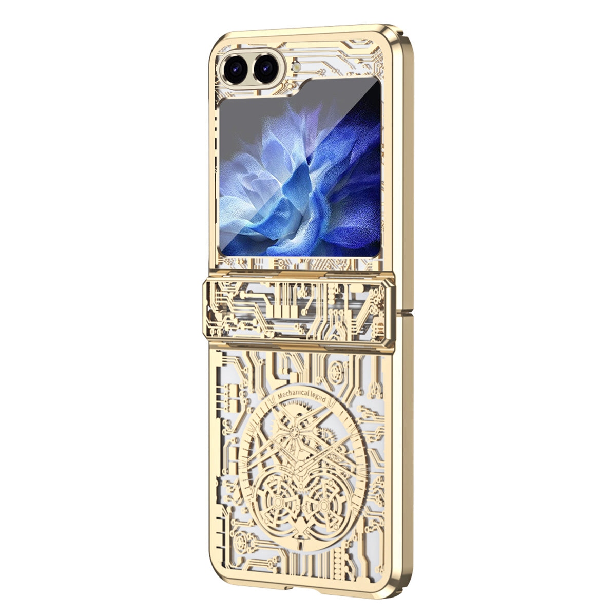 Mechanical Legend Series Hard PC Case for Samsung Galaxy Z Flip5 5G Protective Phone Case Electroplating Cover