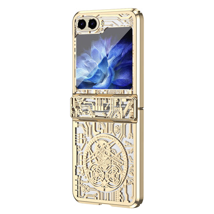 Mechanical Legend Series Hard PC Case for Samsung Galaxy Z Flip5 5G Protective Phone Case Electroplating Cover
