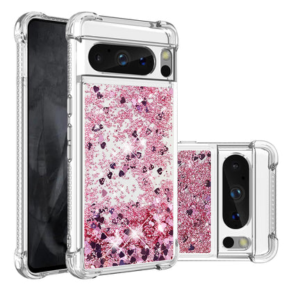 YB Quicksand Series-1 for Google Pixel 8 Pro Glitter Liquid Phone Case Transparent TPU Shockproof Cover