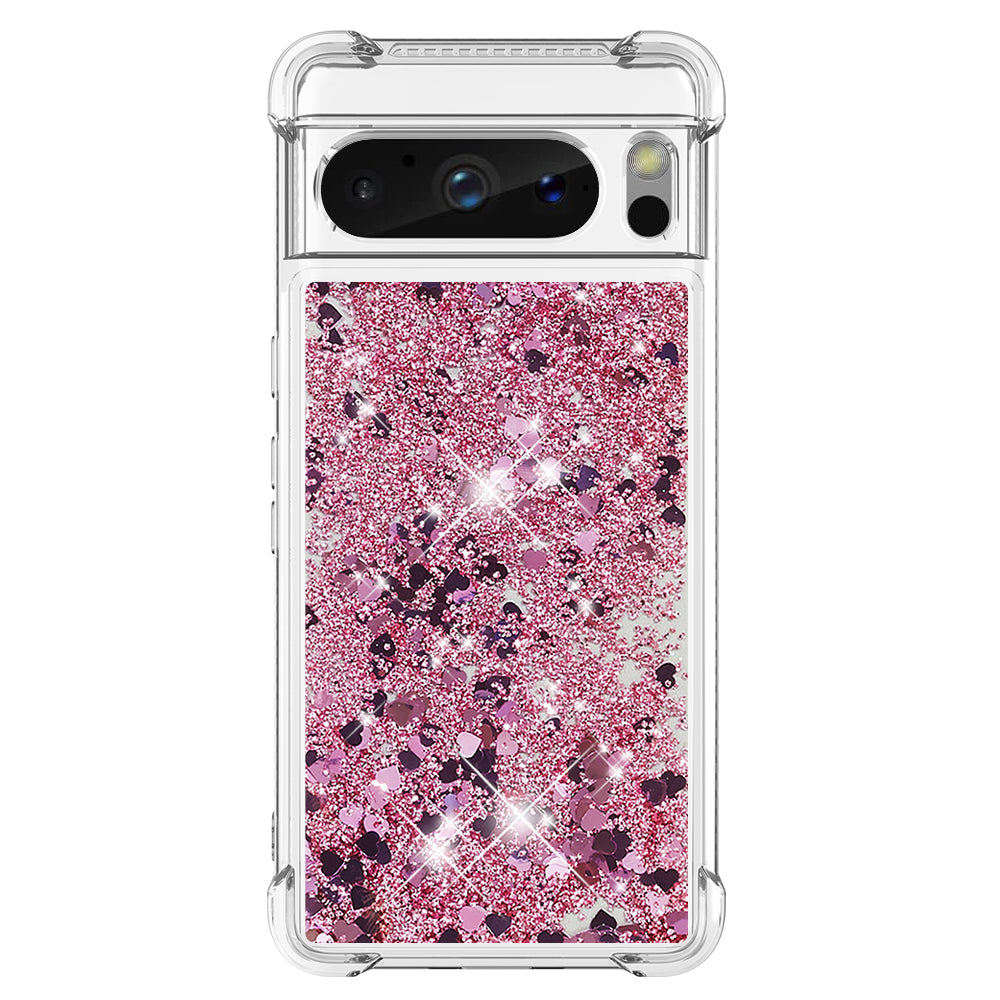 YB Quicksand Series-1 for Google Pixel 8 Pro Glitter Liquid Phone Case Transparent TPU Shockproof Cover