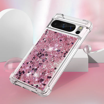 YB Quicksand Series-1 for Google Pixel 8 Pro Glitter Liquid Phone Case Transparent TPU Shockproof Cover