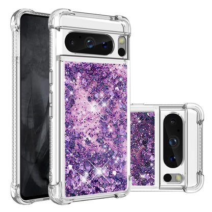 YB Quicksand Series-1 for Google Pixel 8 Pro Glitter Liquid Phone Case Transparent TPU Shockproof Cover