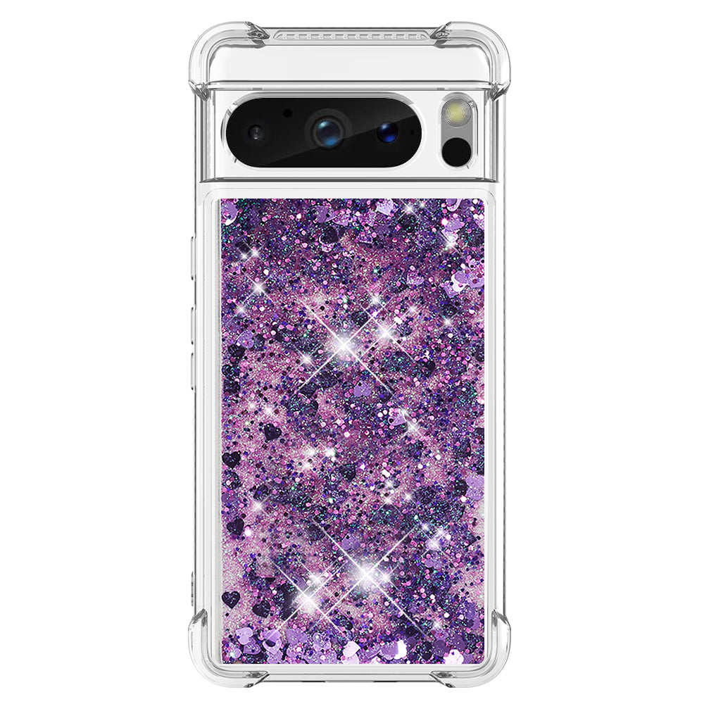 YB Quicksand Series-1 for Google Pixel 8 Pro Glitter Liquid Phone Case Transparent TPU Shockproof Cover