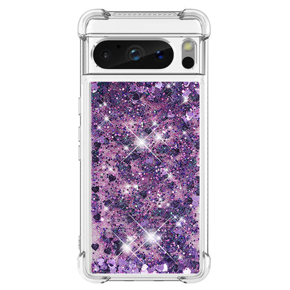 YB Quicksand Series-1 for Google Pixel 8 Pro Glitter Liquid Phone Case Transparent TPU Shockproof Cover