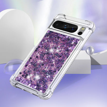 YB Quicksand Series-1 for Google Pixel 8 Pro Glitter Liquid Phone Case Transparent TPU Shockproof Cover