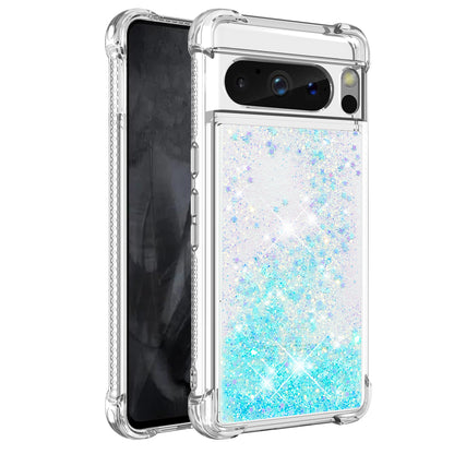 YB Quicksand Series-1 for Google Pixel 8 Pro Glitter Liquid Phone Case Transparent TPU Shockproof Cover