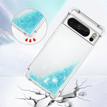 YB Quicksand Series-1 for Google Pixel 8 Pro Glitter Liquid Phone Case Transparent TPU Shockproof Cover