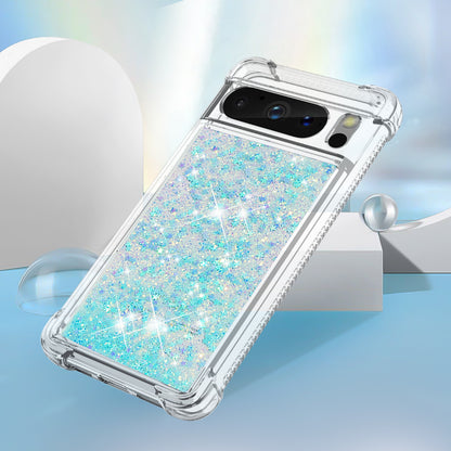 YB Quicksand Series-1 for Google Pixel 8 Pro Glitter Liquid Phone Case Transparent TPU Shockproof Cover