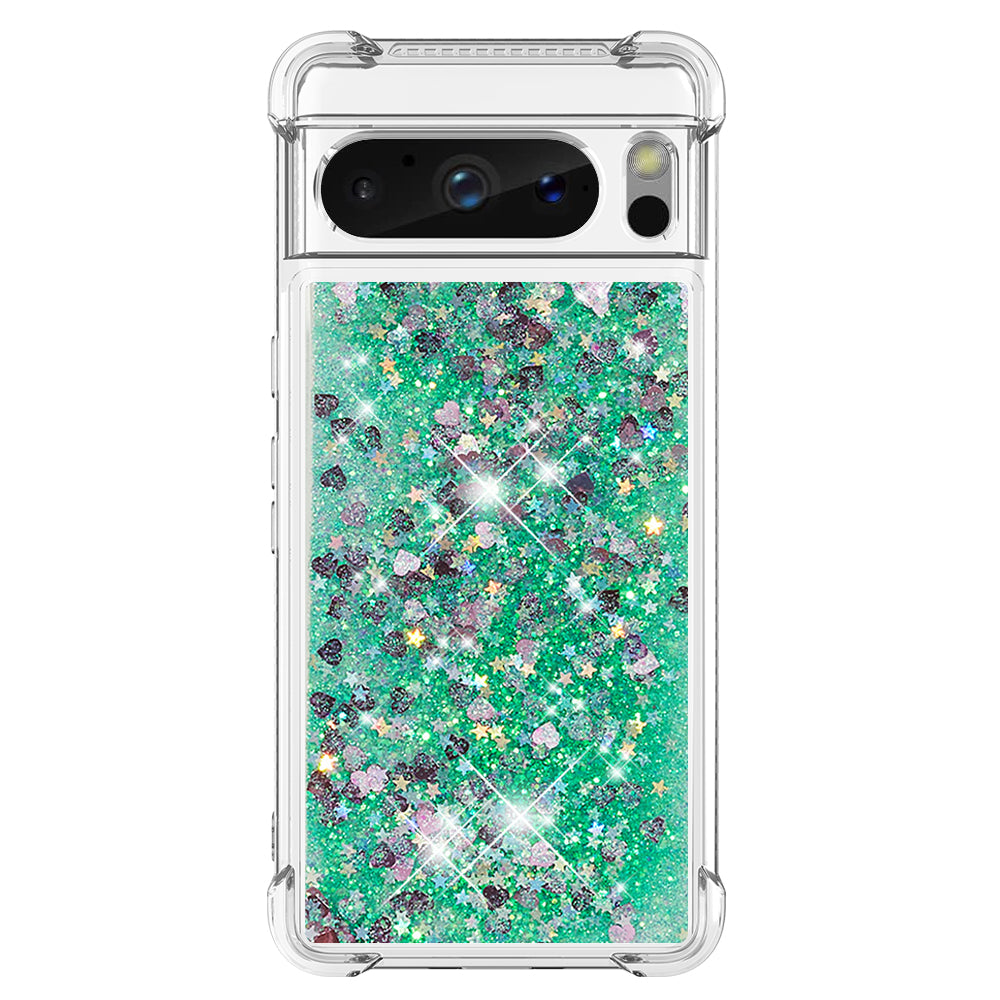 YB Quicksand Series-1 for Google Pixel 8 Pro Glitter Liquid Phone Case Transparent TPU Shockproof Cover