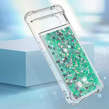 YB Quicksand Series-1 for Google Pixel 8 Pro Glitter Liquid Phone Case Transparent TPU Shockproof Cover