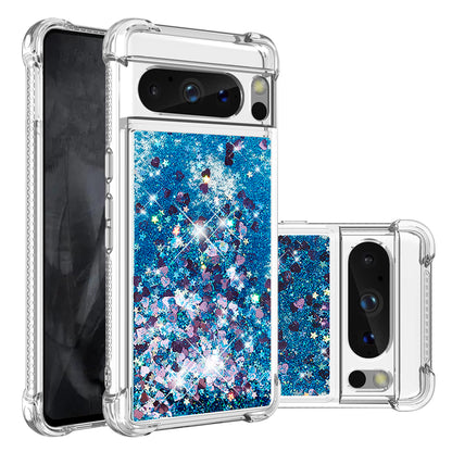 YB Quicksand Series-1 for Google Pixel 8 Pro Glitter Liquid Phone Case Transparent TPU Shockproof Cover