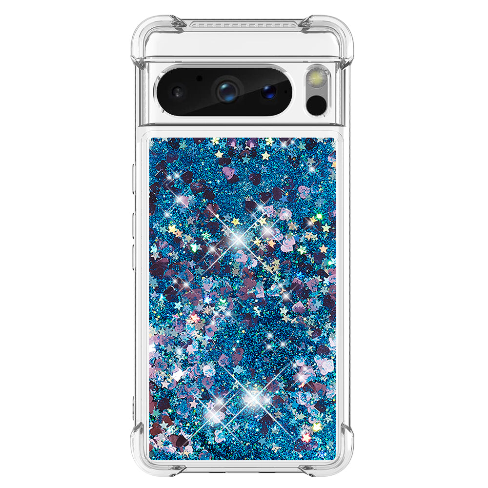 YB Quicksand Series-1 for Google Pixel 8 Pro Glitter Liquid Phone Case Transparent TPU Shockproof Cover