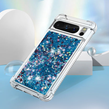 YB Quicksand Series-1 for Google Pixel 8 Pro Glitter Liquid Phone Case Transparent TPU Shockproof Cover