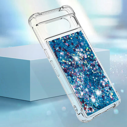 YB Quicksand Series-1 for Google Pixel 8 Pro Glitter Liquid Phone Case Transparent TPU Shockproof Cover