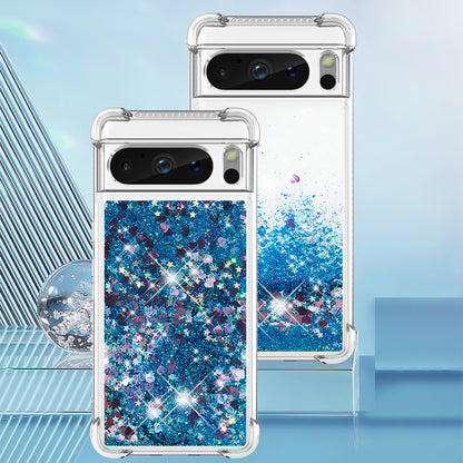 YB Quicksand Series-1 for Google Pixel 8 Pro Glitter Liquid Phone Case Transparent TPU Shockproof Cover