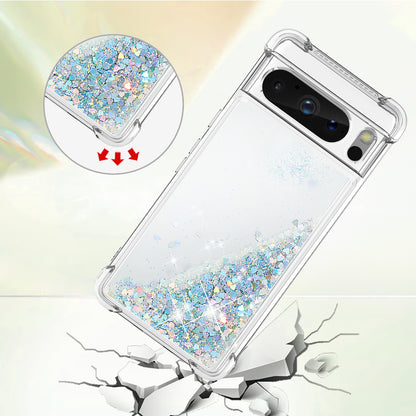YB Quicksand Series-1 for Google Pixel 8 Pro Glitter Liquid Phone Case Transparent TPU Shockproof Cover