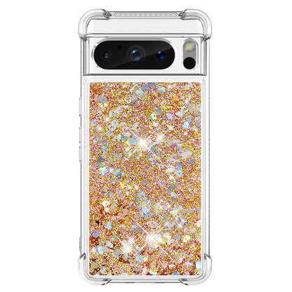 YB Quicksand Series-1 for Google Pixel 8 Pro Glitter Liquid Phone Case Transparent TPU Shockproof Cover