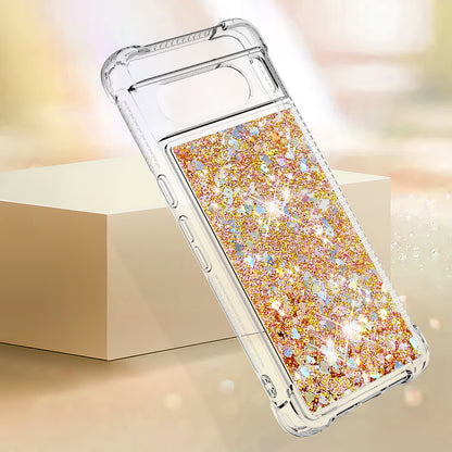 YB Quicksand Series-1 for Google Pixel 8 Pro Glitter Liquid Phone Case Transparent TPU Shockproof Cover