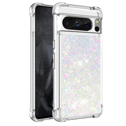 YB Quicksand Series-1 for Google Pixel 8 Pro Glitter Liquid Phone Case Transparent TPU Shockproof Cover