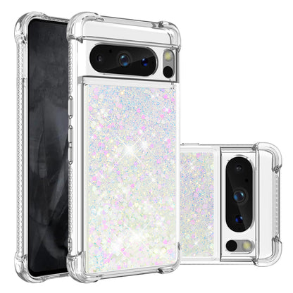 YB Quicksand Series-1 for Google Pixel 8 Pro Glitter Liquid Phone Case Transparent TPU Shockproof Cover