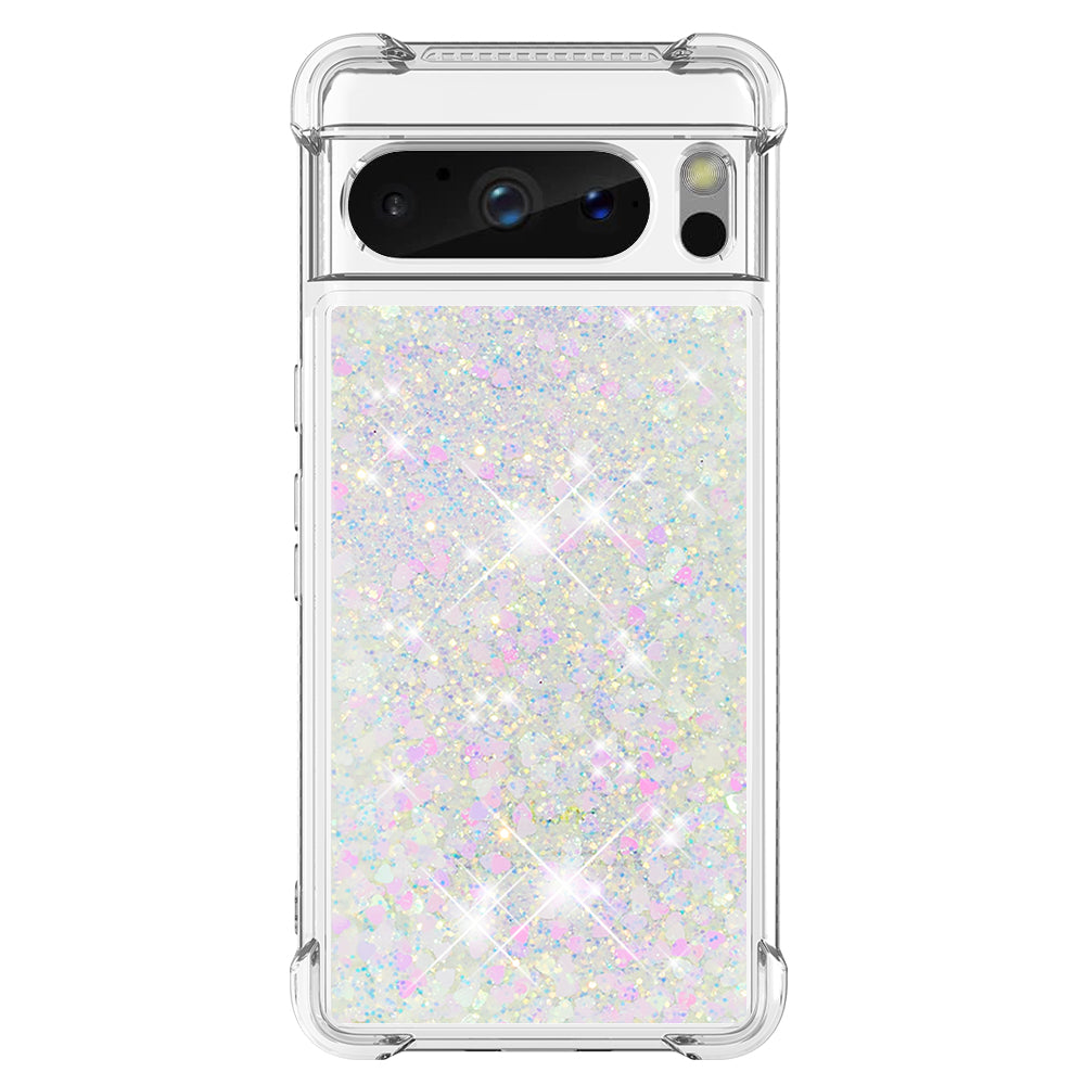 YB Quicksand Series-1 for Google Pixel 8 Pro Glitter Liquid Phone Case Transparent TPU Shockproof Cover