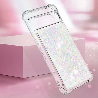 YB Quicksand Series-1 for Google Pixel 8 Pro Glitter Liquid Phone Case Transparent TPU Shockproof Cover