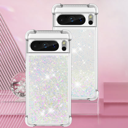 YB Quicksand Series-1 for Google Pixel 8 Pro Glitter Liquid Phone Case Transparent TPU Shockproof Cover