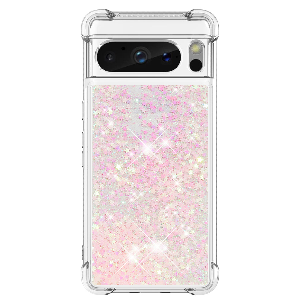 YB Quicksand Series-1 for Google Pixel 8 Pro Glitter Liquid Phone Case Transparent TPU Shockproof Cover