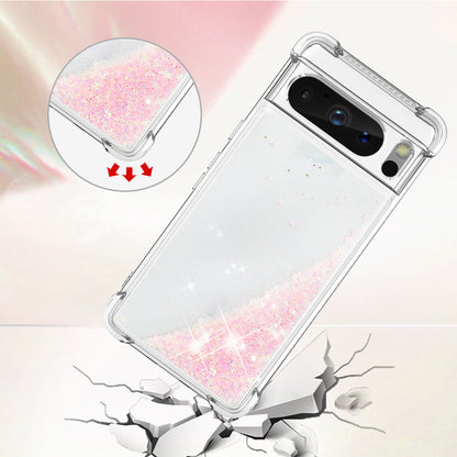 YB Quicksand Series-1 for Google Pixel 8 Pro Glitter Liquid Phone Case Transparent TPU Shockproof Cover